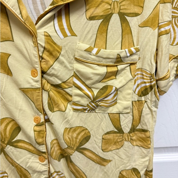 In My Sundays Yellow Bow Pajama Set - Picture 5 of 15